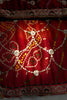 Designer Red Georgette Bandhani Saree Gota Patti Work Embroidered Border