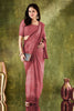 Elegant Wine Woven Designer Saree with Matching Blouse