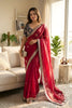 Royal Rani Pink Tissue Silk Saree with Embroidered Border Designer Blouse