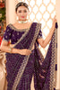 Purple Embroidered Designer Saree with Sequins Work Heavy Border