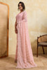 Pink Designer Saree Embroidery Sequins Georgette Saree