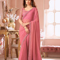 Elegant Pink Georgette Saree Designer Blouse for Festive Wear