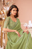 Elegant Green Georgette Saree Designer Blouse Party Wear