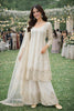 Elegant Off-White Chinon Embroidered Salwar Palazzo Set with Dupatta for Wedding