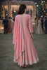 Stylish Pink Embroidered Chinon Anarkali Salwar Suit with Dupatta for Wedding