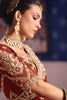 Rust Orange Georgette Saree Heavy Zari Embroidery Designer Blouse