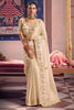 Cream Georgette Saree with Heavy Zari Embroidery Designer Blouse