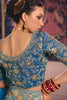 Sky Blue Georgette Saree Heavy Zari Embroidery Designer Blouse