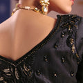 Black Georgette Saree Heavy Sequin Zari Embroidery Designer Blouse