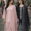 Stunning Black Chinon Silk Embroidered Straight Salwar Suit Set with Dupatta