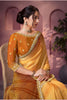 Mustard Yellow Designer Saree Embellished Border Festive Wear Saree