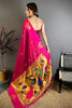 Rani Pink Soft Silk Saree with Designer Pallu and Zari Border