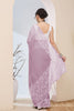 Elegant Lavender Floral Printed Saree Party Wear Saree