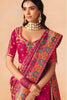 Rani Pink Paithani Silk Saree Traditional Multicolor Zari Weaving Saree
