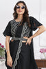 Black Designer Saree with Sequins Embroidered Blouse