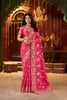 Rani Pink Banarasi Silk Saree with Golden Zari Designer Saree