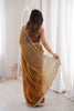 Mustard Gold Organza Silk Saree with Designer Lace Border