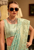 Sea Green Banarasi Silk Saree with Intricate Zari Weaving Saree