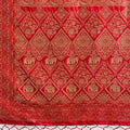 Red Banarasi Silk Saree with Heavy Gold Zari Work Designer Saree
