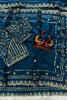 Blue Georgette Saree with Heavy Sequins Embroidery Blouse