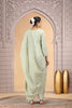 Elegant Green Satin Silk Embroidered Salwar Suit with Matching Dupatta