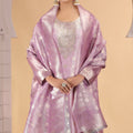 Elegant Pink Organza Printed Readymade Salwar Suit with Dupatta for Women