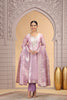 Elegant Pink Organza Printed Readymade Salwar Suit with Dupatta for Women