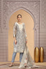 Stylish Grey Organza Printed Readymade Salwar Suit with Dupatta for Women