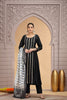 Glorious Black Chiffon Readymade Salwar Suit with Printed Dupatta for Women