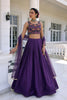 Stylish Purple Vichitra Silk Readymade Lehenga Choli with Soft Net Dupatta