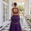 Stylish Purple Vichitra Silk Readymade Lehenga Choli with Soft Net Dupatta