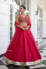 Elegant Rani Pink Silk Designer Lehenga Choli with Embroidery Work and Pink Dupatta