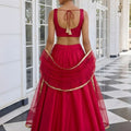 Elegant Rani Pink Silk Designer Lehenga Choli with Embroidery Work and Pink Dupatta