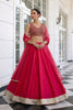 Stunning Rani Pink Vichitra Silk Readymade Lehenga Choli with Soft Net Dupatta