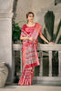 Designer Banarasi Silk Saree in Red for Wedding Festive Wear