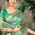 Elegant Green Banarasi Silk Saree for Wedding Festive Wear