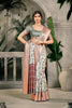 Elegant White Banarasi Silk Saree with Checked Pallu for Wedding 