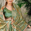 Green Banarasi Silk Saree Rich Designer Pallu Wedding