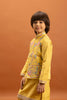 Charming Mustard Yellow Viscose Silk Embroidered Kurta Set with Floral Nehru Jacket