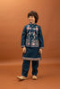 Elegant Teal Blue Viscose Silk Embroidered Kurta Set with Floral Nehru Jacket
