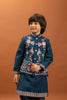 Elegant Teal Blue Viscose Silk Embroidered Kurta Set with Floral Nehru Jacket