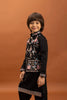 Stylish Black Viscose Silk Embroidered Kurta Set with Floral Nehru Jacket