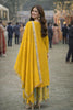 Elegant Mustard Yellow Chinon Silk Embroidered Palazzo Suit with Dupatta