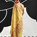 Elegant Mustard Yellow Viscose Saree Border for Women