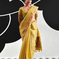Elegant Mustard Yellow Viscose Saree Border for Women