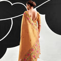 Beautiful Orange Viscose Saree Embroidery Border for Women