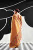 Beautiful Orange Viscose Saree Embroidery Border for Women