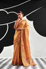 Beautiful Orange Viscose Saree Embroidery Border for Women