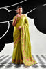 Vibrant Lime Green Viscose Saree Embroidery Border for Women