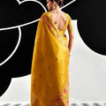 Royal Golden Yellow Viscose Saree Embroidery Border for Women